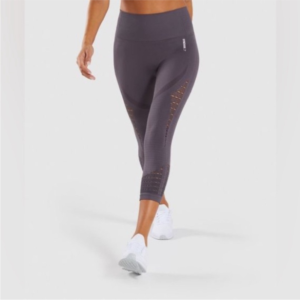 Gymshark Energy Cropped Leggings Slate Lavender Size Medium